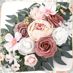 2 Pcs Wedding Arch Flowers Swag Rose Peony Garland for Ceremony - Image 2
