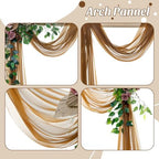 Pack of 1 Wedding Arch Drape Panel Fabric 30" x 100ft - Mocha - Image 5