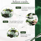 Hotop 24 Pcs Silk Rose Flower Balls,Forest Green - Image 5