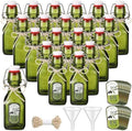 Queekay 20 Pack Mini Swing Top Glass Bottles by Queekay