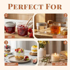 CycleMore 4oz Mason Jar, 40 Pack with Silver Split Lids - Image 6
