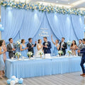 40ft x 10ft Wrinkle Free Baby Blue Wedding Backdrop Curtains for Party Bridal Shower Reception Decorations Baby Blue Fabric Curtain Backdrops Drapes for Photography Baby Shower Birthday Background by Tao-GePartyDecorations