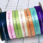 Personalized Ribbon Wedding Favor,Custom Ribbons with Text for Weddings Gift Wrapping Ribbons,Satin Ribbon for Gifts Package (Multicolor, 100 Yards) - Image 3