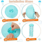 Baquler Set of 12 Jellyfish Party Decoration Blue Paper Lanterns - Image 5