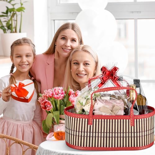 Reallnaive 3 Sets Empty Baskets for Gift to Fill Large Woven Basket - Image 5