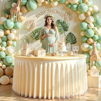 Champagne Tulle Tablecloths 60 Inch Spandex Table Cloths for Round Tables - Image 2