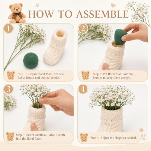 3 Set Bear Baby Shower Centerpieces Gender Reveal Decorations - Image 3