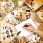 Motiskyy 72 Pack Vinatge Highland Cow Greeting Cards Bulk with 72 Pack Retro Rustic Envelopes 72 Pcs Farmhouse Stickers, 4 x 6 Inch Blank Inside Postcards for Baby Shower DIY Card Paper Gift - Image 4