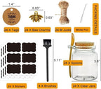 Glass Sugar Scrubs Jars, Bath Salt Container, Glass Jars w/ Bamboo Spoons - Image 2