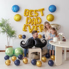 45 PCS Fathers Day Gift for Dad Happy Birthday Foil Balloon Party Decorations Balloons Kit, "Best Dad Ever" Letter Balloons Navy Blue Gold Latex Balloons for Father, Father's Day Party Decor - Image 4