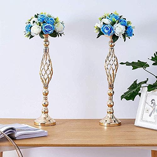 Sziqiqi Silk Rose Flower Balls for Table Centerpieces, Blue&White, 6Pcs - Image 6