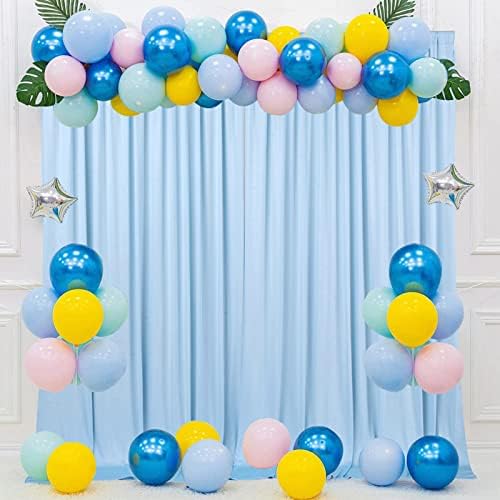 10ft×9ft Wrinkle Free Baby Blue Backdrop Curtains for Parties, Thick Fabric Photo Backdrop Drapes for Wedding Birthday Baby Shower Gender Reveal Photography Home Decor - Image 6