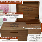 Life Tree Box Personalized, Wooden Keepsake Box for Mens and Womens - Image 3