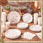 Domensi 250 Pcs Western Cowboy Paper Plates Napkins and Cups Serve 50 - Image 5