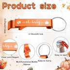 50 Sets Pumpkin Baby Shower Favors for Guests, Little Pumpkin Baby Shower Decorations with 1.5 oz Shot Glasses, Bottle Opener Keychains, Thank You Tags, Organza Bags, Fall Gender Reveal Party Supplies - Image 3