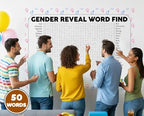 Gender Reveal Word Find, Baby Shower Giant Crossword Poster Puzzle, Large Gathering Activity, Minimalist Wall Decor, Multiple Sizes (36 x 48 inches) - Image 3