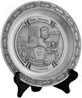 Let's Make Memories Personalized Pewter Baby Plate - Welcome Newborn - Celebrate New Baby - Nursery Decor - Customize Name, Weight, Length, Birthdate, Time of Birth - 9" Dia by LetsMakeMemories