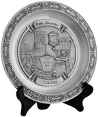 Let's Make Memories Personalized Pewter Baby Plate - Welcome Newborn - Celebrate New Baby - Nursery Decor - Customize Name, Weight, Length, Birthdate, Time of Birth - 9" Dia by LetsMakeMemories