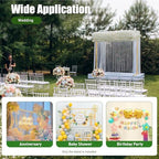 6.6*6.6FT Wedding Arch Stand for Ceremony Gold Square Modern Metal Balloon Arch Stand Kit Garden Floral Arch Frame Background for Anniversary Birthday Party Decoration Home Garden Outdoor Lawn Decor - Image 6