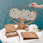 2B1WEDDING Personalized Wedding Guest Book Alternative Herat with Tree - Image 6