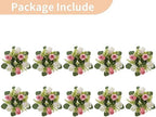 NUPTIO Flower Wreath for Table Centerpieces: 9.05 Inch Small Pink & White Candle Rings 10 Pcs for Wedding Party Christmas Decorations - Rose Wreaths for Spring Summer Front Door Porch Decor - Image 6