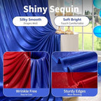 20×10 ft Circus Sequin Backdrop Curtain-Red Royal Blue Drapes for Backdrop - Image 4