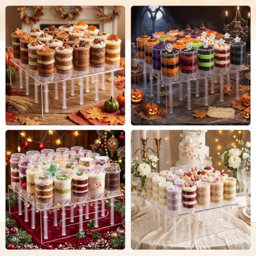 Geetery 48 Pcs Push Cake Pop Containers and 2 Pcs 20 Hole Cake Pop Stand - Image 3