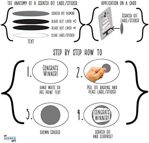 My Scratch Offs 2 in Silver Round Scratch-Off Stickers, 500 Pack - Image 5