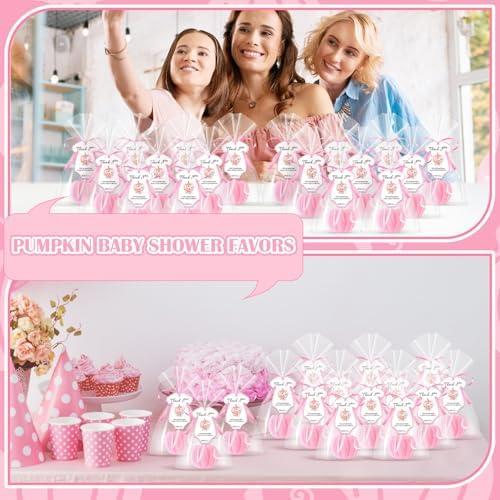 48 Sets Fall Pumpkin Baby Shower Soap Favors Bulk, Pink - Image 4