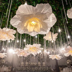 15.7 Inch Peony Lanterns with LED Lights, 6 Pack Hanging Flower Decor by VIHOSE