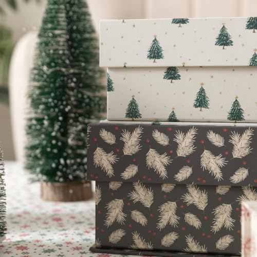 Soul & Lane - Magnetic Christmas Nesting Gift Boxes with Lids, Set of 3 - Image 6