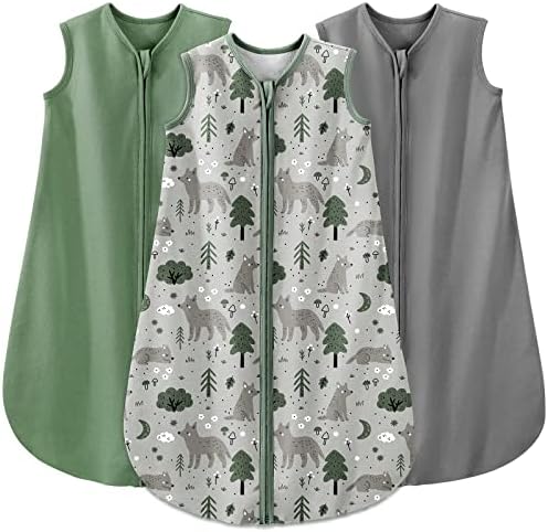 Yoofoss Baby Sleep Sack 0-6 Month 0.5TOG 100% Organic Cotton 2-Way Zipper by YOOFOSS