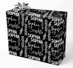 AOFUN Personalized Wrapping Paper with Name/Text Wrapping Papper Designer Wrapping Paper Baby Christmas Wrapping Paper Custom Name Gift 3 Rolls 58" x 23" by Unknown