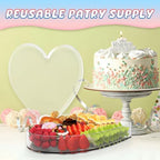 13.8" Acrylic Heart Shaped Charcuterie Board, Heart Plates for Dessert Appetizer Display, Love Serving Tray for Valentines Day Birthday Anniversaries Table Decorations Supplies - Image 5