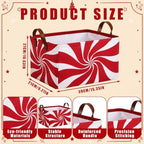 CHENGU 6 Pack Christmas Baskets Collapsible Retro Christmas Storage Bins - Image 2