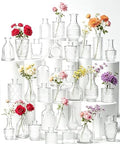 Mini Bud Vases Set of 32 As Wedding Centerpieces for Tables,Clear Bud Vases for Flowers,Small Flower Vases Suitable for Birthday Party,Anniversary,Wedding Reception,Baby Shower (Clear, 32PCS) by Zipper