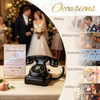 Audio Guest Book Wedding Phone with One-Touch Playback & Adjustable Volume for Wedding, Anniversary, Birthday Parties, Baby Shower(Black S1) - Image 2