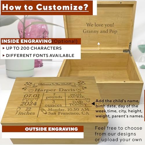 Customized Welcome Baby Box Newborn Baby Announcement Gifts Custom - Image 2