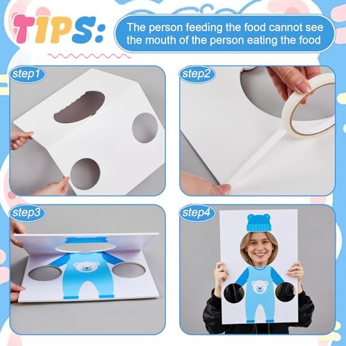 6 Set Baby Boy Shower Games Feed The Baby(Blue) - Image 3