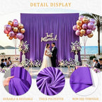 Gallety Purple Backdrop Curtains 30FT x 10FT, Fabric Backdrop Curtains for Parties, Polyester Photo Backdrop Drapes for Wedding, Birthday, Graduation, Engagement & Celebration Decorations - Image 3