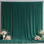 10x10FT Backdrop Curtains with Rod Pockets - Wrinkle Free Photo Stage Backdrop 2 Panels Curtains Drapes for Photography Wedding Party Baby Shower Decorations (Blackish Green) by Unknown