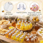 FoldTier 40 Pcs Bee Party Favors, 5 oz Mini Hexagon Honey Jars, Small Honey Dispenser with Leakproof Lids, Empty Refillable Container for Bee Themed Birthday Baby Shower Party Supplies - Image 3