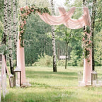 Wokceer Square Wedding Arch Backdrop Stand White Metal Arch 7.2FT x 6FT - Image 2