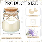 MTLEE 20 Sets Wedding Candle for Guest Beige Glass Jars Bridal Shower Favor - Image 2
