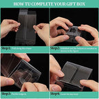 100 PCS Clear PET Plastic Storage Boxes Transparent Present Box Empty Containers Rectangle Cube Candy Chocolate Cookies Treat Case for Christmas,Wedding,Party,Baby Shower (2x2 x6 Inch) - Image 3