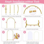 Arttown 7.2F Metal Arch Backdrop Stand and White Arch Cover Set White - Image 5