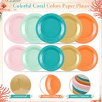 Mimorou 175 Pcs Tropical Coral Plates and Napkins Party Supplies - Image 4