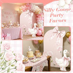 Novabright 2 Pcs One Silly Goose Party Decoration Pink Bow 5ft/2.5ft - Image 3