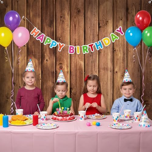 Wood Backdrop 10x8ft Brown Rustic Wooden Floor Panel Wall Fabric Photo Background for Baby Shower Birthday Wedding Western Party Banner Decorations Photography Supplies Polyester - Image 5