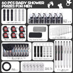 60PCS Baby Shower Prizes for Men 6 Set with Cleaning Cloth Bottle Opener Screwdriver Tape Measuring Keychain Multi Tool Pen Gift Bag Baby Shower Game Prizes for Winner Bachelor Party (Black) - Image 3